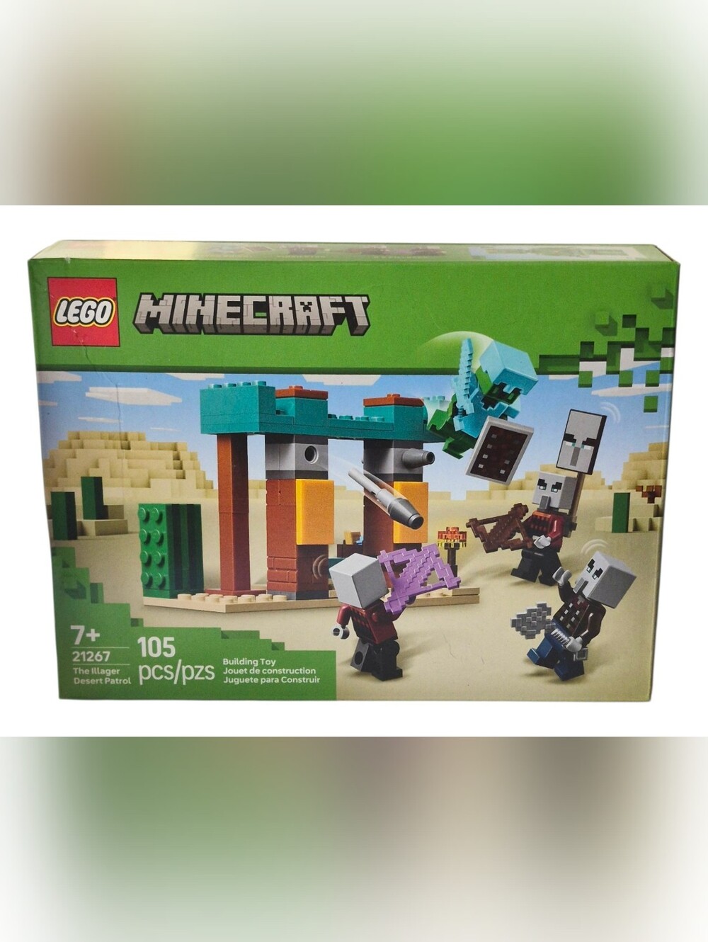LEGO Minecraft Desert Patrol Playset - Green, Tan, Blue NIB